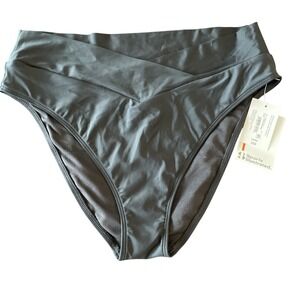 Sports Illustrated High Waist Bikini Swimsuit Bottoms Size‎ L New Msrp $59.00